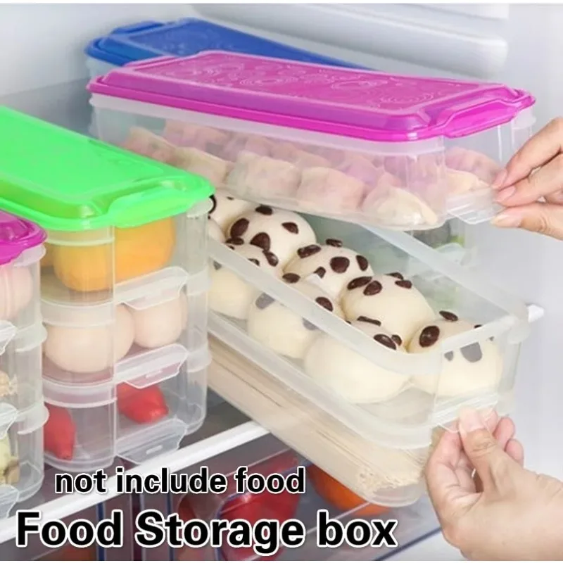 

Refrigerator Food Storage Bins Storage Box Food Containers with Lid for Kitchen Fridge Cabinet Organizer