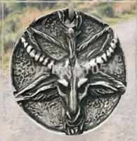 Baphomet Pendant Necklace Goth Wicca Pentacle Mohanned Pentagram Occult Pagan Witch Gothic Jewelry