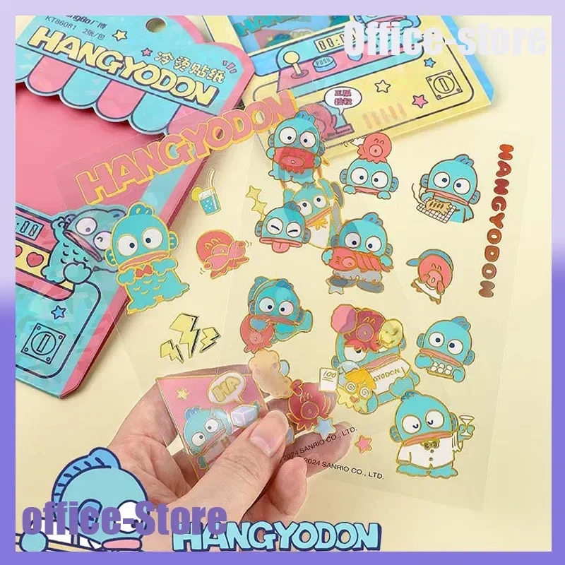 20pcs Sanrio Stationery Sticker Packs Sanrio Hangyodon Clown Fish Perm Sticker Stationery Student Cartoon Decor Sticker Material