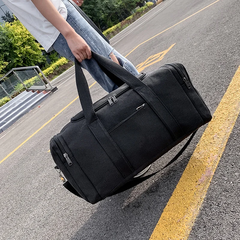 Canvas Man Travel Bags Large Capacity Multifunctional Portable Travel Duffel Handbag Luggage Bag Weekend Bag XA193K