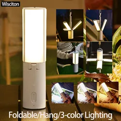 Folding camping hanging Light 3color eye protection reading desk lamp portable Charging night lighting For outdoor/Study/Work