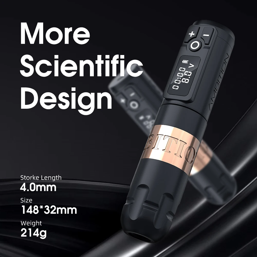Wireless Tattoo Machine Rotaty Battery Pen 2400mAh LED Digital Display For Body Artwith Portable Power Artister
