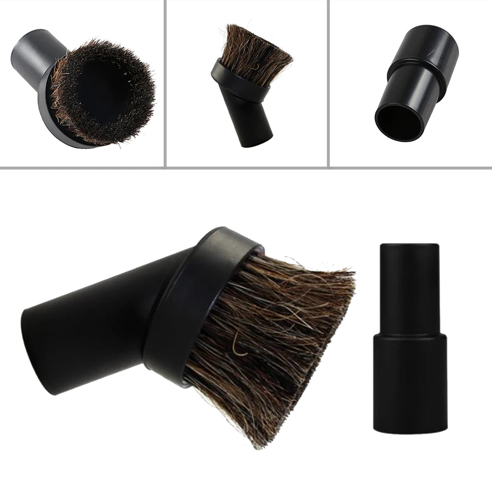 

36mm Long Horse Hair Round Brush Vacuum Cleaner Brush With Adapter 32mm To 35mm Replacement Accessories