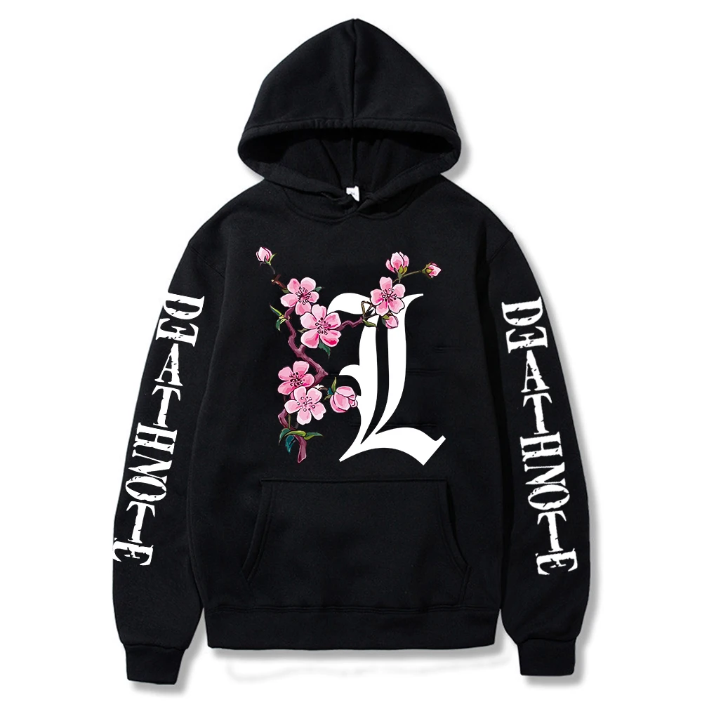 2023 Hot Death Note Hoodies Men Women Anime Streetwear Harajuku Graphic Sweatshirts Unisex Tops Male