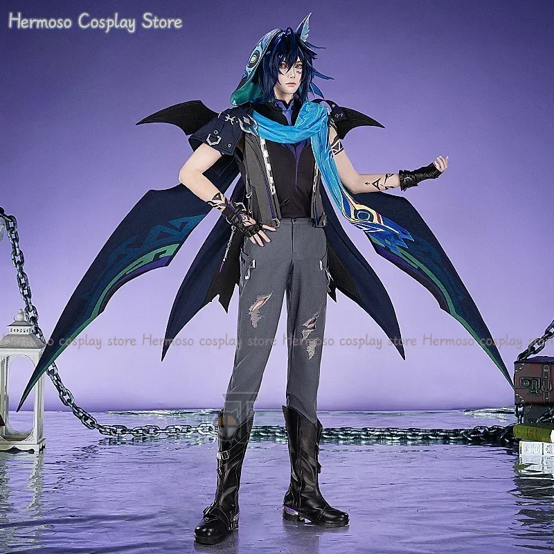 Custom Newly Game Genshin Impact Ororon Cosplay Costume Wig Fashion Uniforms Full Set Male Carnival Party Role Play Clothing Set