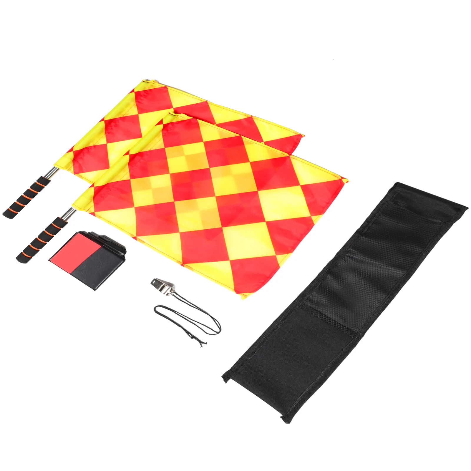 

Match Signal Flag Red Challenge Referee Banner Set Flags Whistle Colored Football Pole Hand Yellow Cards for Soccer