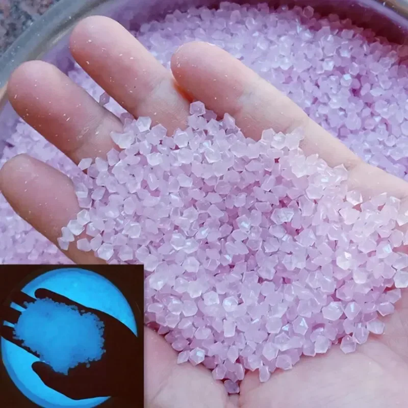 1000 Stück 3–5 mm leuchtender Sand, leuchtet im Dunkeln, Kieselsteine, Hausgarten, Hof, Außenweg, Rasendekorationen, Aquarium, Aquarium-Dekoration
