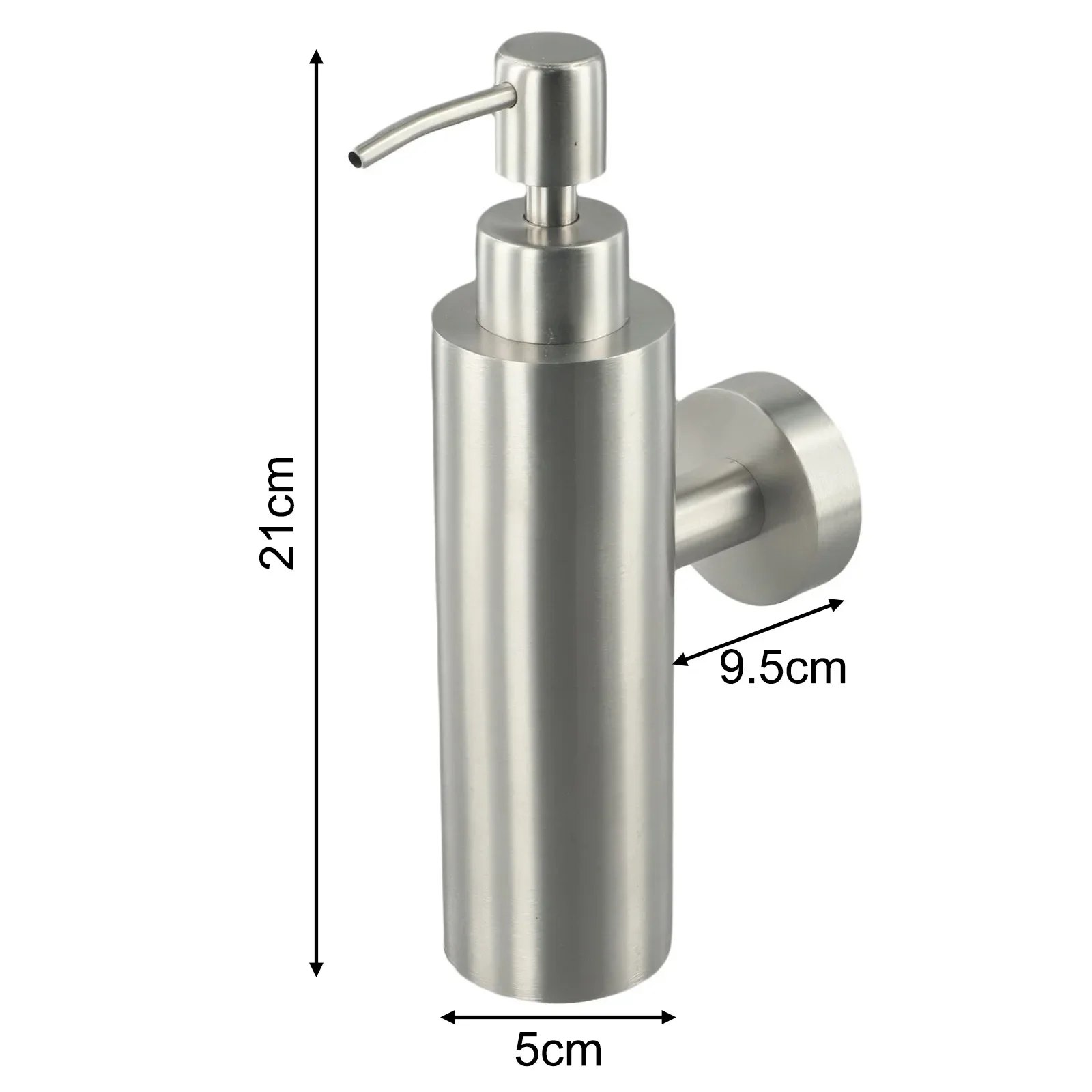 1pcs Stainless Steel Brushed Nickel Finish Soap Dispenser Bathroom Shampoo Box Soap Container Wall Mounted Soap Dispenser