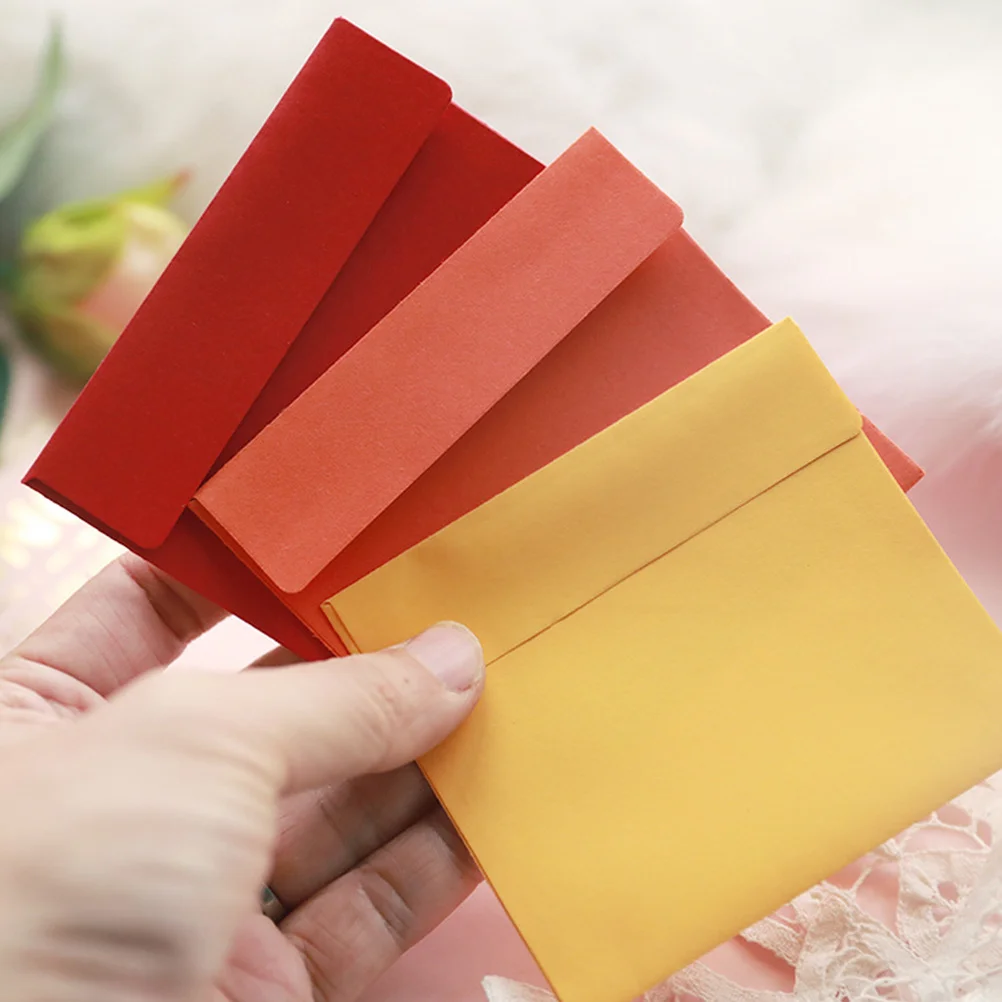 

100pcs Colorful Envelopes Multi-Function Retro Paper Envelopes For Gift Cards Vintage Style Simple Stationery Party Supplies