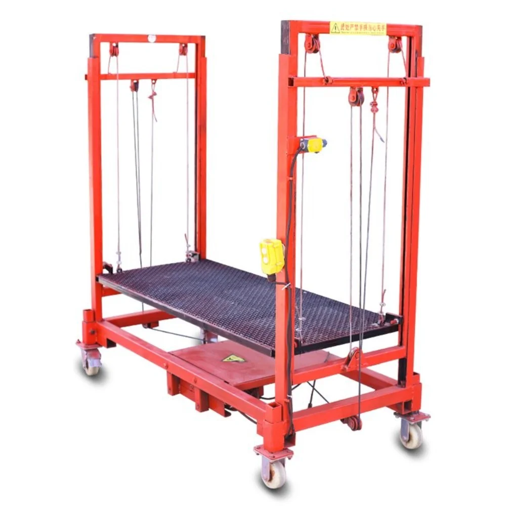 Customized electric scaffolding site lifting climbing remote control lifting platform decoration mobile folding lifting hoist