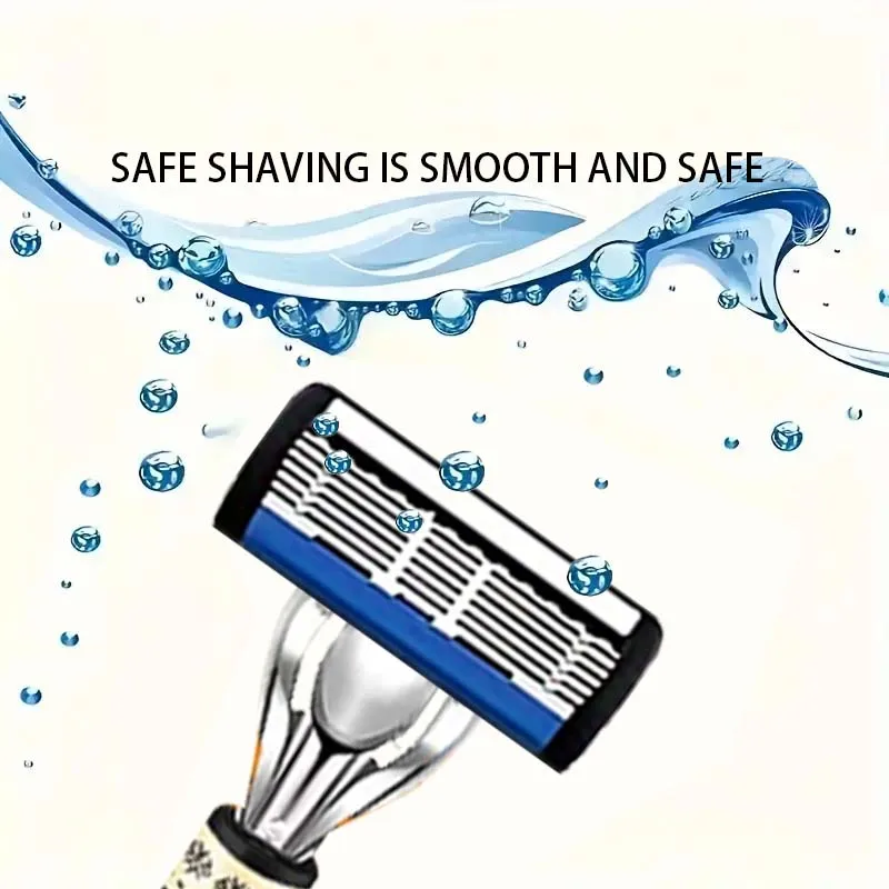 Китайская мужская бритва с двумя противоскользящими ручками и 24 острыми лезвиями, экономичная и практичная, обязательная для мужчин.