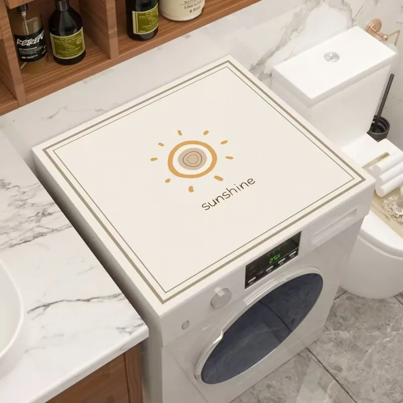 Diatom mud drum washing machine cover pad, water absorption, sun protection and dust cover