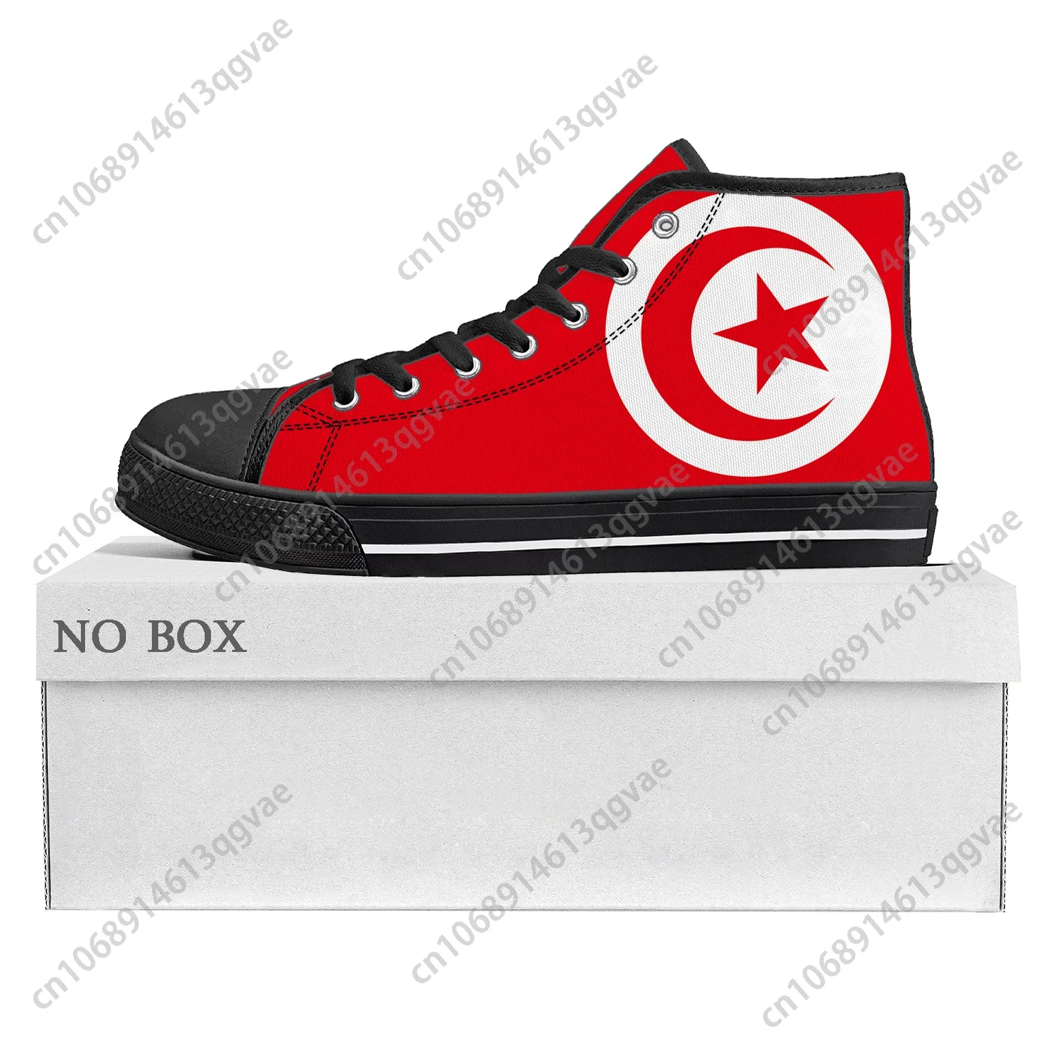 Tunisian Flag High Top High Quality Sneakers Mens Womens Teenager Canvas Sneaker Tunisia Casual Couple Shoes Custom Shoe