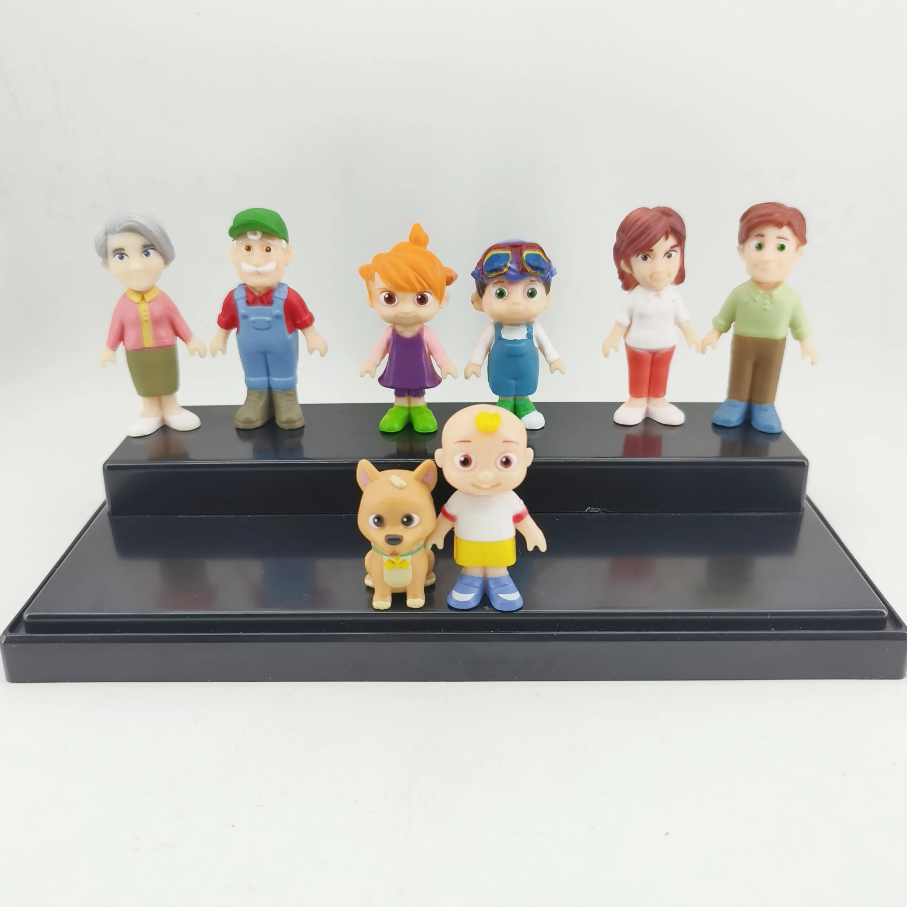 8PCS Super Jojo Family Action Figure PVC 3-7cm Anime Watermelon Baby Figurine Doll Kid Toy Birthday Gift Cute Decoration Figuras