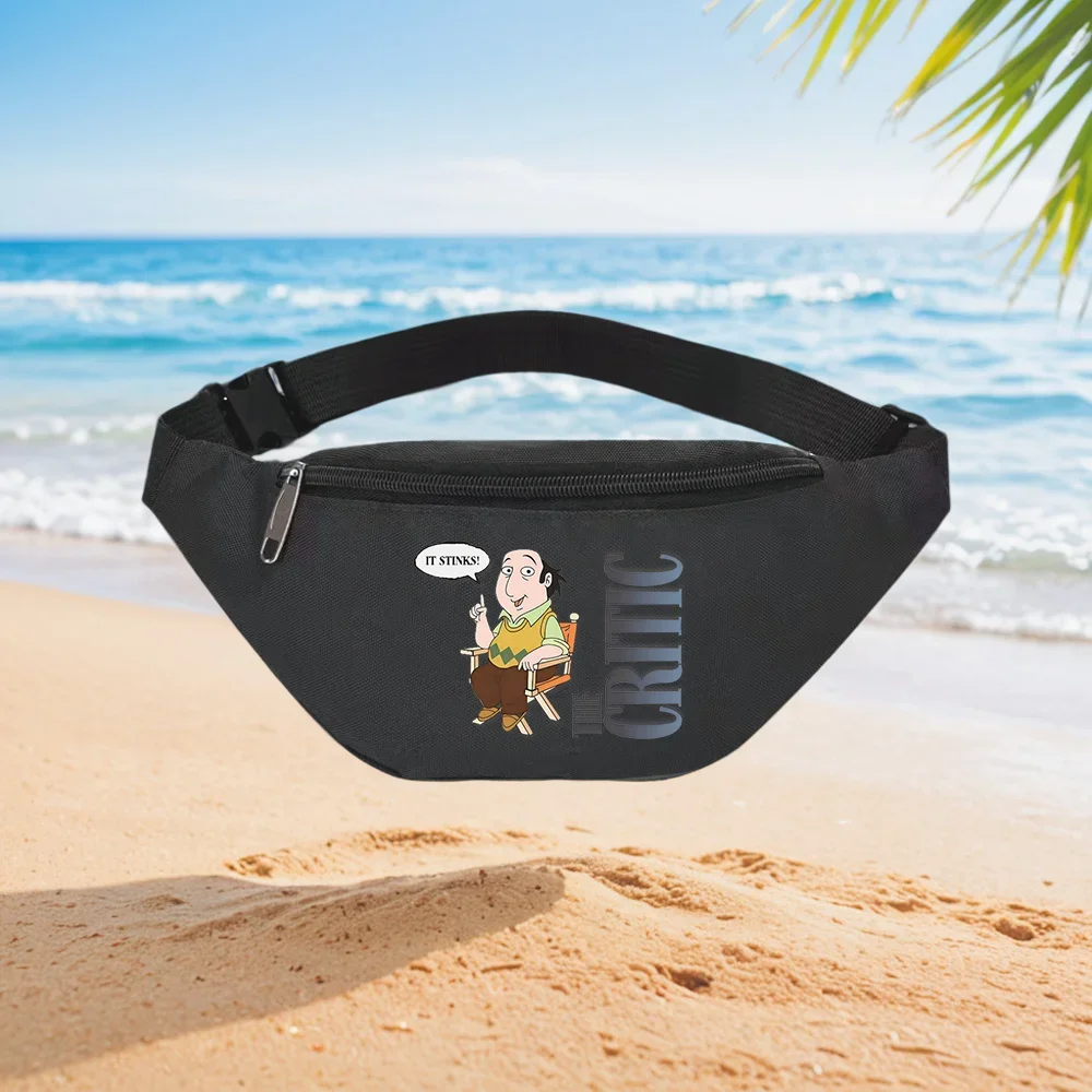 The Critic TV Show Cartoon Character It Stinks Waist Backpack Crossbody Chest Bag Street Casual Sporty Fashionable Simple Unique