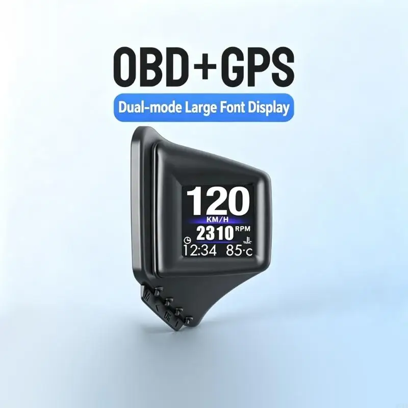 M76E Digitaler Auto-Display-Monitor mit OBD2-Bildschirm, Schnellbefestigung, ABS für tägliche Fahren – Detail 5