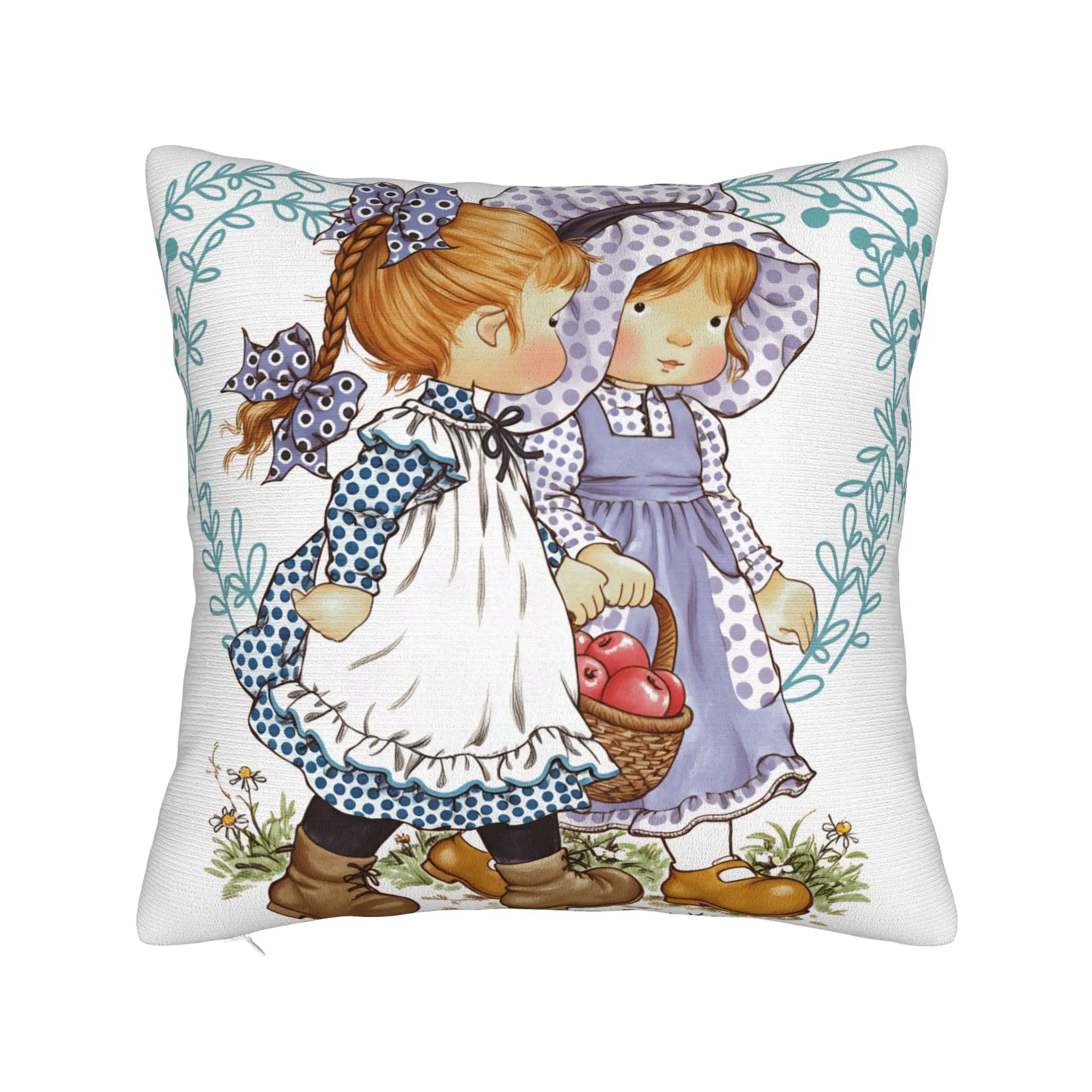 Art Sarah Kay Swing Girl Pillow Case  Cute Funny Pillow Cover Comfy Pillowcases For Couch Sofa Bedroom