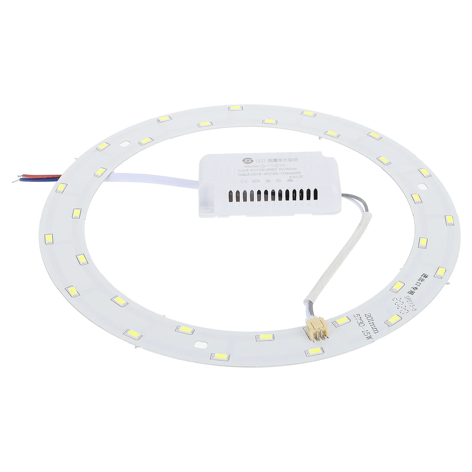 Barra de Panel LED Circular magnética, lámpara de techo, Luz Blanca Pura, 15W, 220V-240V, SMD 5730, 30 LED