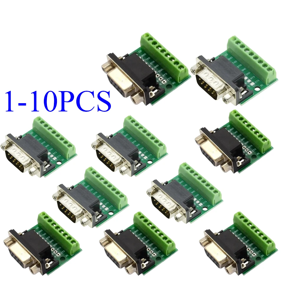 1-10PCS DB9 Male An… - image