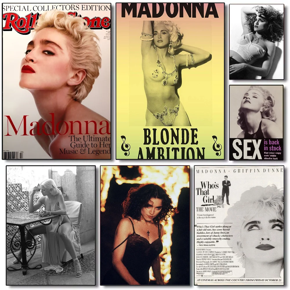ملصق مطبوع عتيق من Madonna Bad Girl عالي الدقة على الحائط اللاصق المقاوم للماء وغرفة المعيشة المنزلية وغرفة النوم والديكور الجمالي #1