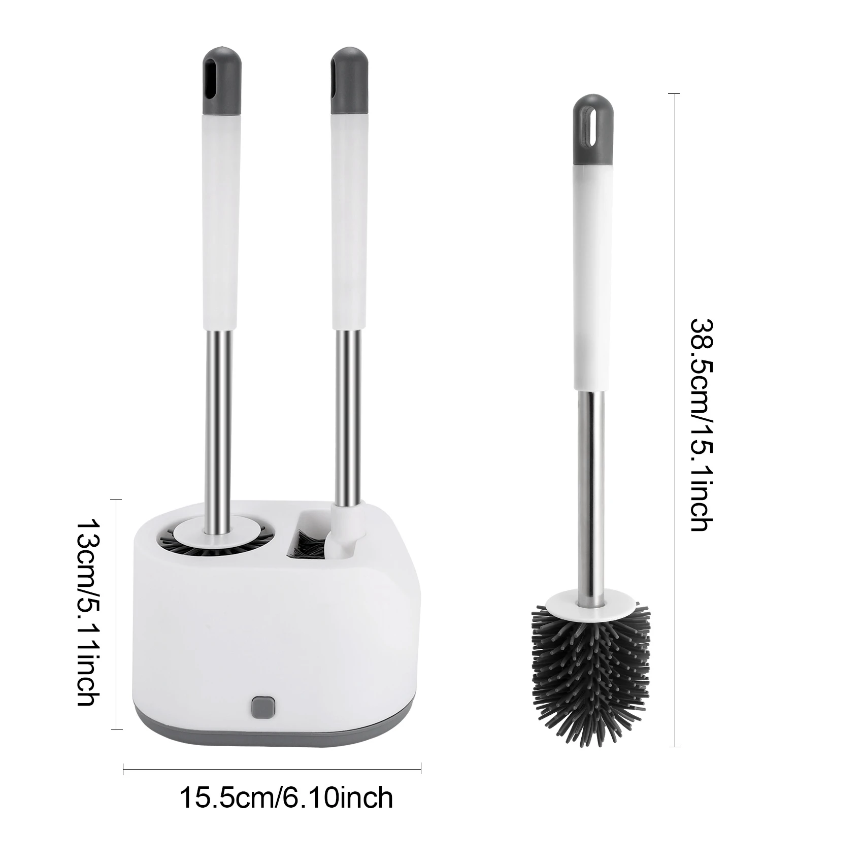 

N10R-Toilet Brush And Holders, Toilet Brush, Bathroom Toilet Brush Set With Non-Slip Long PP Handle And Soft TPR Bristles