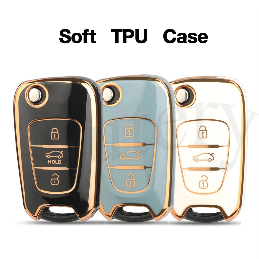 

Jingyuqin NEW Soft TPU Remote Car Key Case For Hyundai i20 i30 ix20 ix25 ix35 Elantra For KIA Sportage Rio 3 Soul Optima Ceed