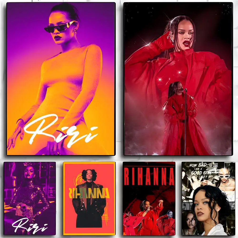 Singer R-Rihanna-A Poster Wall Art Print Art Suitable for Living Room Bedroom Bar Parlor Home Decor Gift