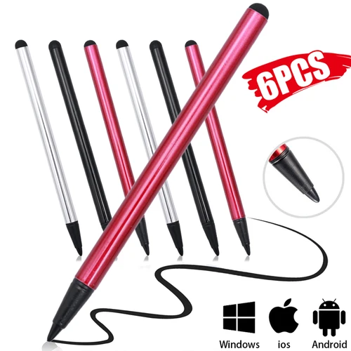 Lápiz óptico portátil 2 en 1 para pantalla táctil para Android IOS Windows Tablet bolígrafos táctiles para iPad Apple lápiz para Samsung Xiaomi