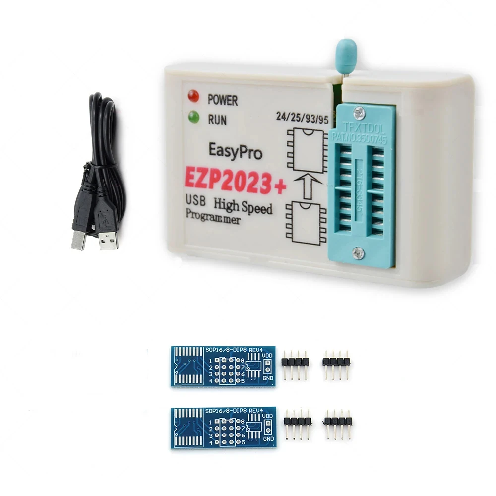 EZP2023 USB SPI Programmer High Speed Original Full Set 12 Adapter 2024 Support 24 25 93 95 EEPROM Flash Bios Programmer