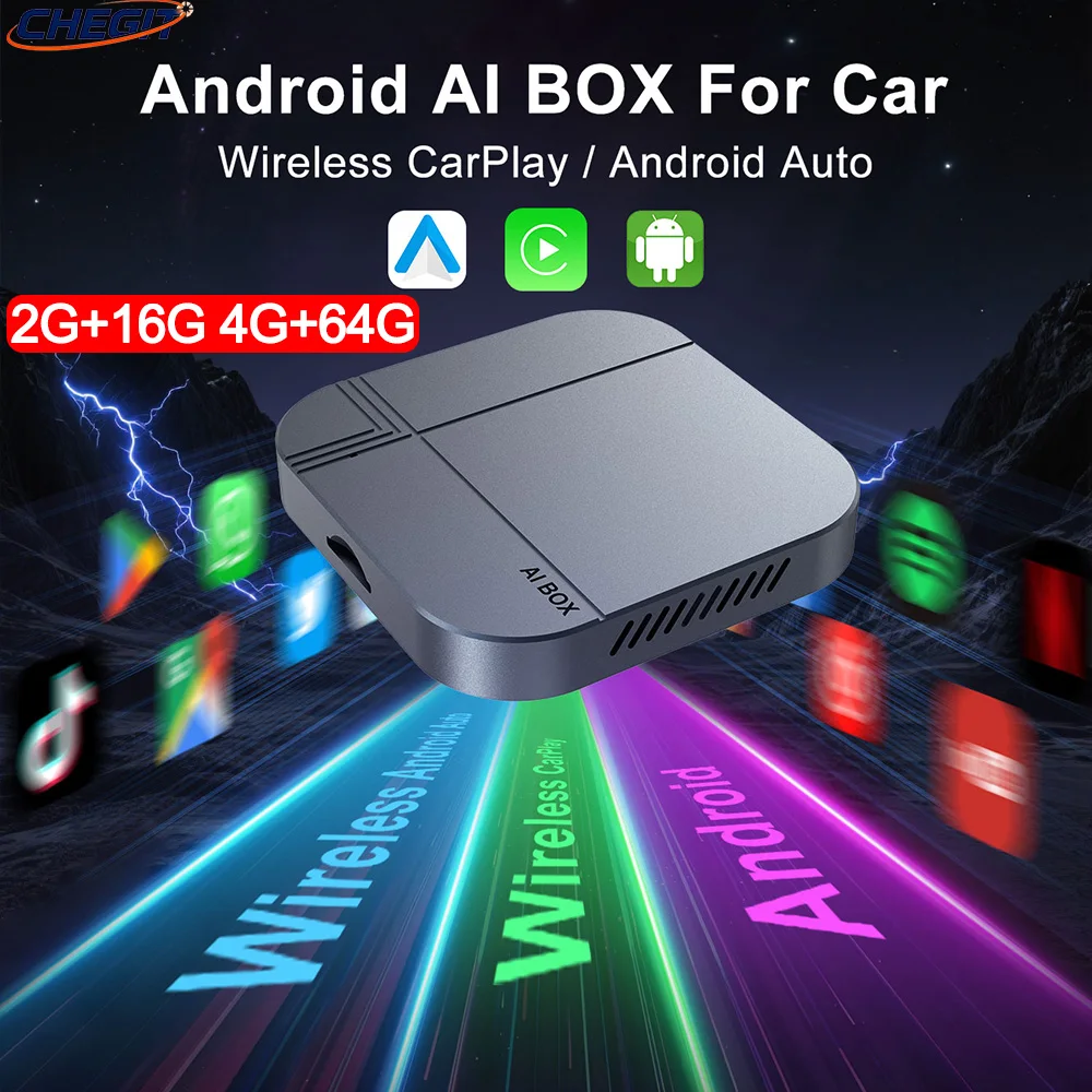 

Upgraded 4+64G Android 14 CarPlay Smart Box 2+16G Wireless Android Car Adapter Plug-and-Play Car Tv Box For YouTube Netflix