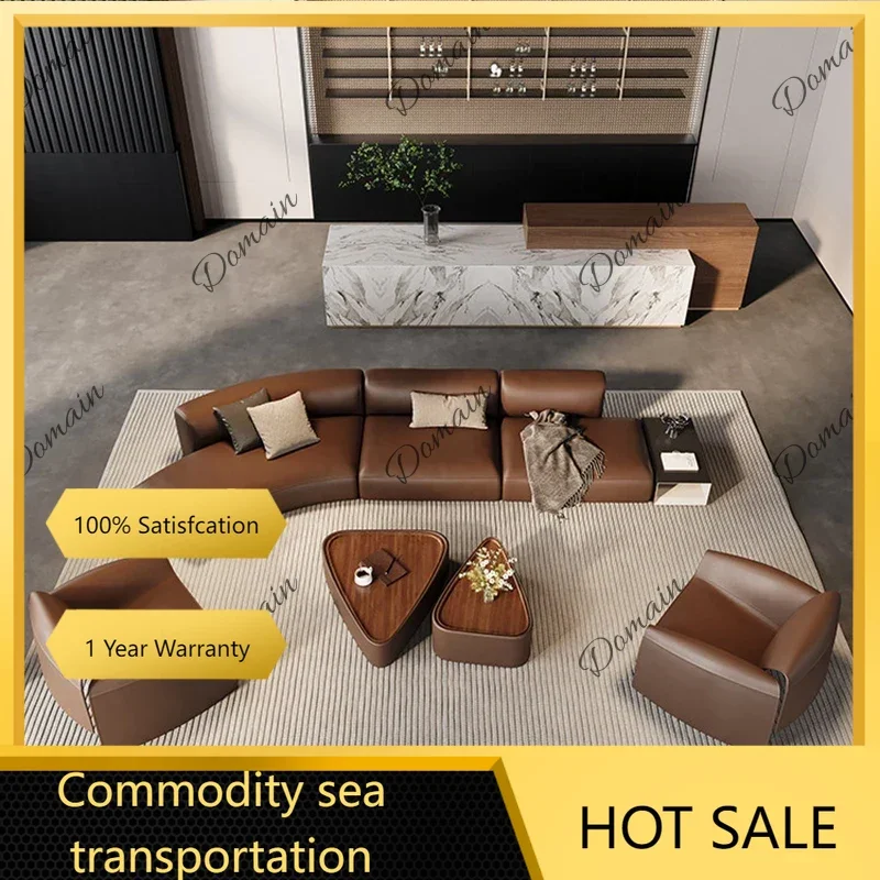 New Modern Luxury Curved Sofa Nordic Minimalist Office Hotel Lobby Reception Sofa Beauty Salon Office Furniture أثاث مكتبات