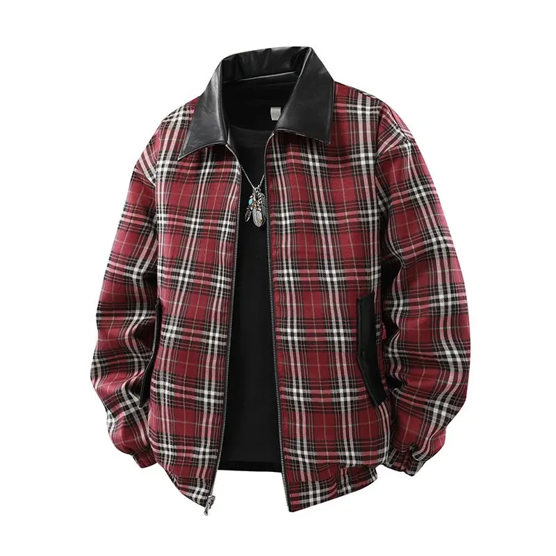 New Fashion Men Trendy Reversible Motorcycle Leather Jackets Man Loose Casual PU Leather Coats High Quality Male Fit Jackets 3XL