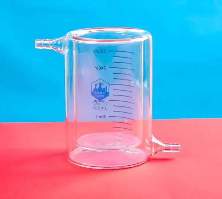 Double-layer beaker 50ml-5L jacketed glass beaker photocatalytic reactor