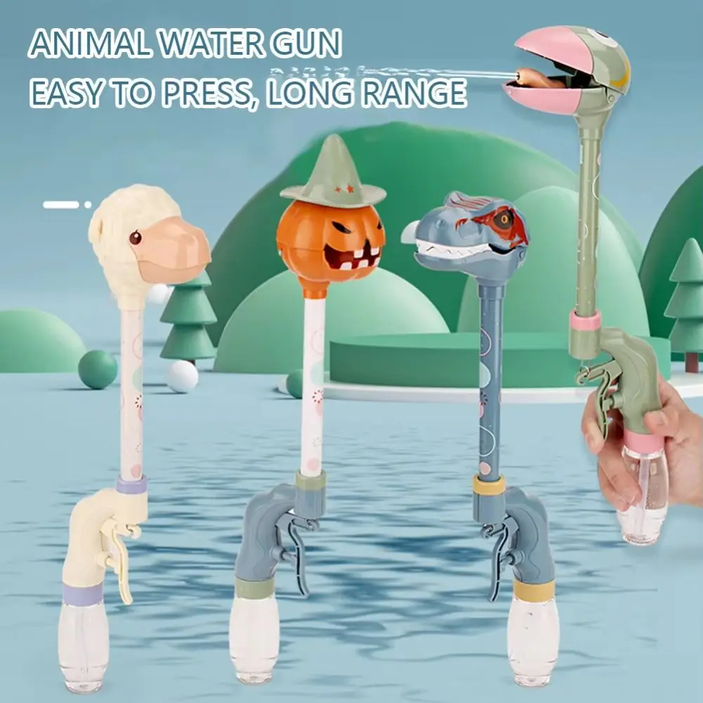 

Фонтан для ванной в виде динозавра с длинной шеей, распыляющий воду, с открывающимся ртом, нажимной, в стиле альпаки, тукана, тыквы