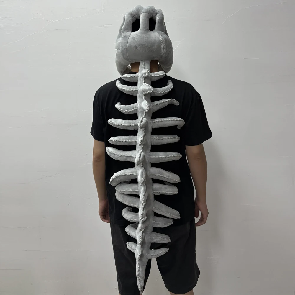 Lustige Dinosaurier Skelett Kapuze Maske Cosplay Tier Drachen Schädel Plüsch Helm Halloween Karneval Dress Up Party Kostüme Requisiten