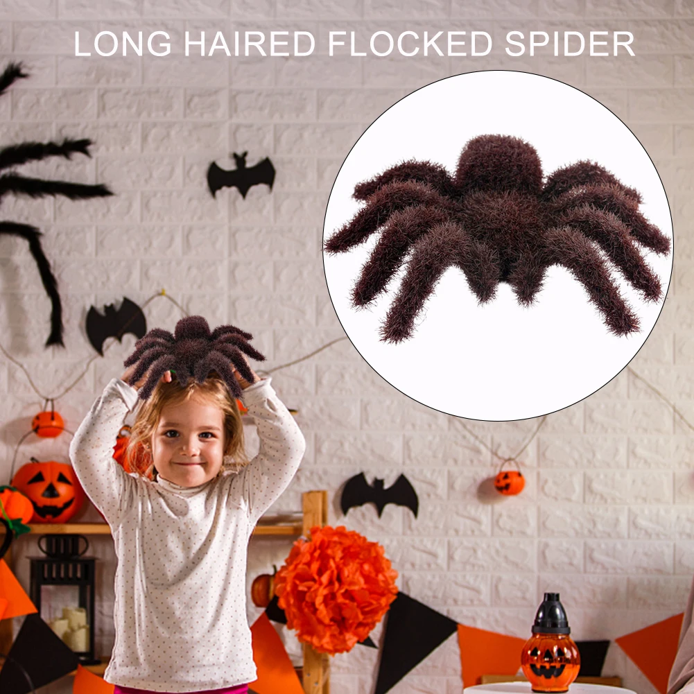 Horrifying Large Artificial Spider Ornaments Halloween Decoration Simulated Spiders Model Party Props Realistic Learning Toys