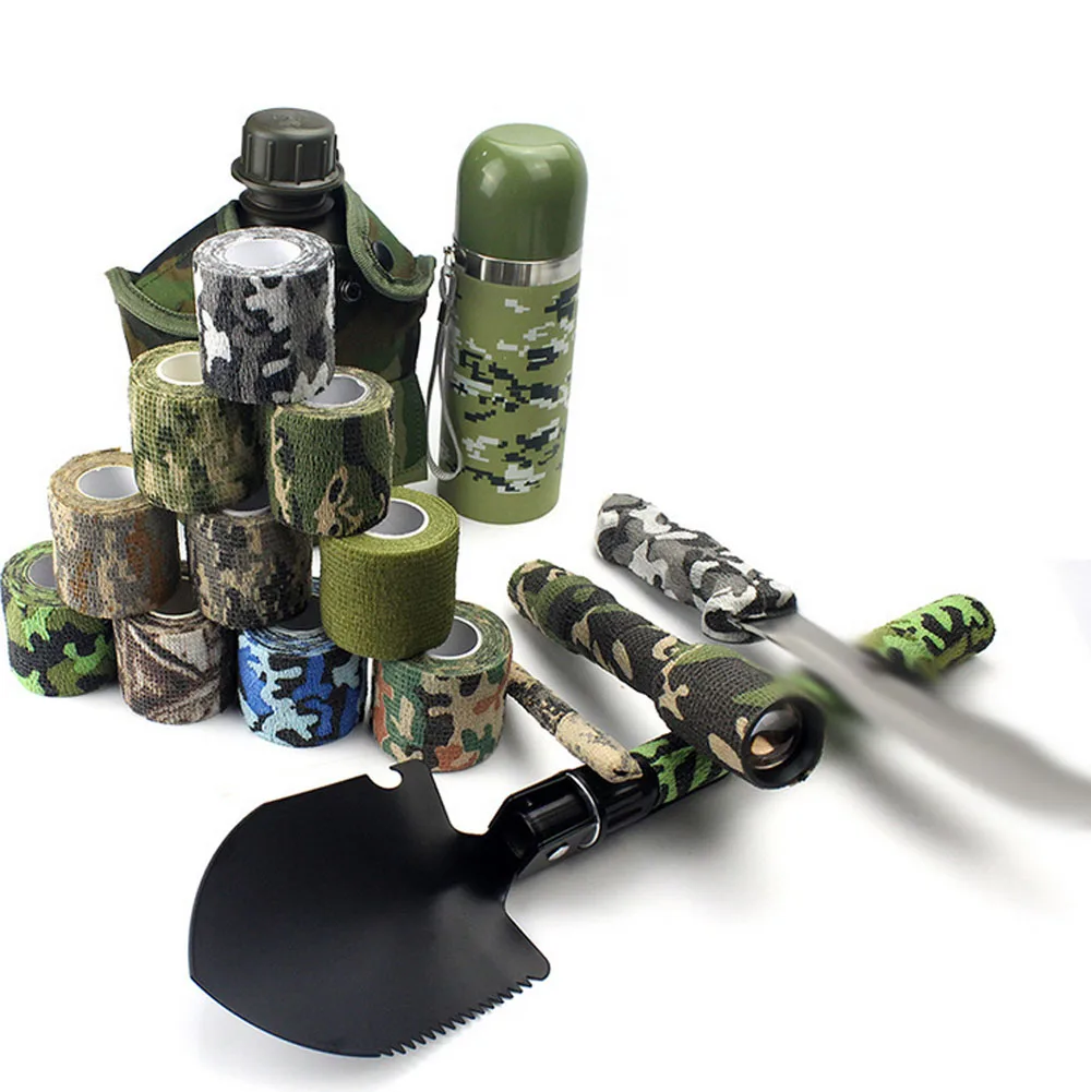 1 Roll U Pick 4.5M*5CM Waterproof Outdoor Camo Hiking Camping Hunting Camouflage Stealth Tape Wraps