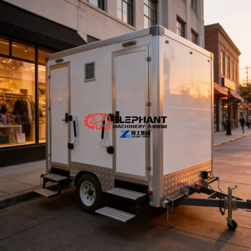 Chic Premium Hall Mobile Toilet Cabin Full-featured Outdoor Portable Washroom Durable Luxury Sanitary for Commercial Festivals