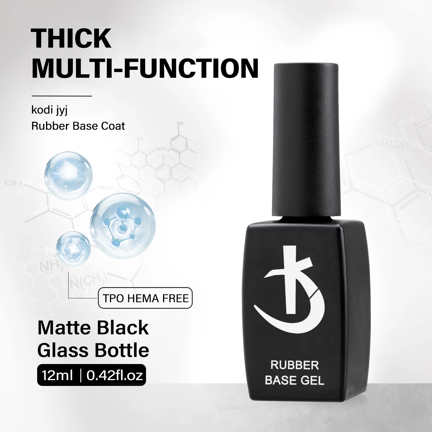 KODI JYJ Tpo Hema Free Rubber Base Gel Polish 12ml No Wipe Top High Gloss Long-Lasting Gellac New Formula Nail Base and Top Coat