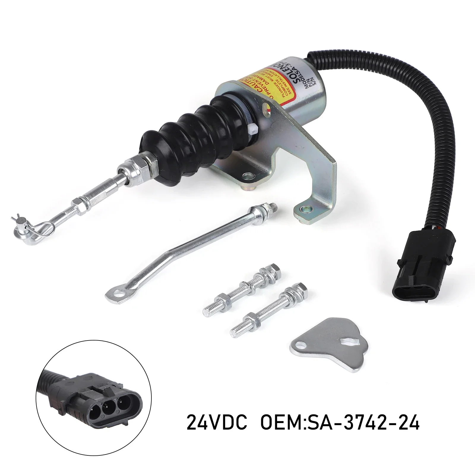 3974947 3932017 Car Diesel Engine Flameout Solenoid Switch For Cummins Coil 6CT 8.3 Replacement Parts Oil Cut-Off Solenoid Valve