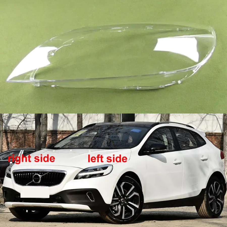 

For Volvo V40 2017-2019 Front Headlight Shell Headlamp Transparent Lampshade Cover Plexiglass Replace Original Lens