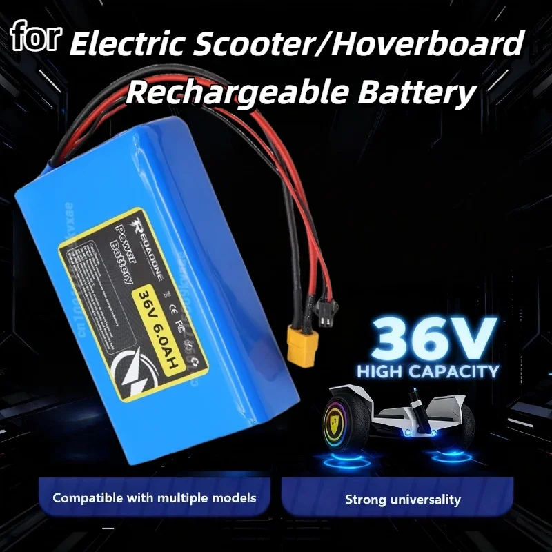 

6.0Ah Rechargeable Battery High Capacity Power Pack – Essential Spare Part for Scooter & Hoverboard,Reliable Long-Lasting Energy