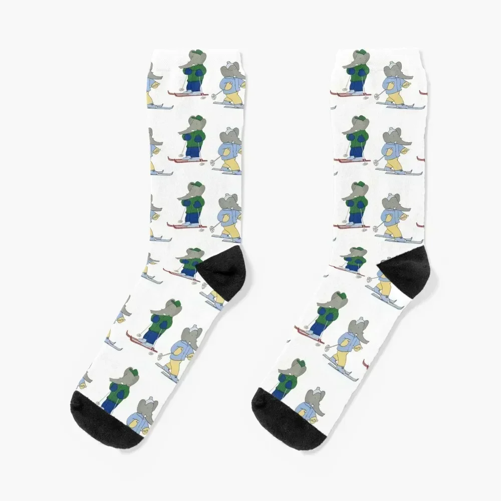 

Babar and celeste Socks funny gifts men cotton high quality kids gifts Socks Men Women's