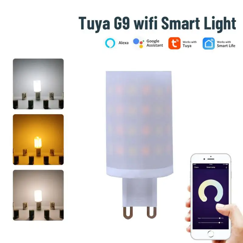 

LED Lamp Tuya WiFi G9 LED Light Bulb Smart LED Light 6W 2700-6500K Warm/Cool White Dimmable Lights 220-240V Lighting Lamp Hot