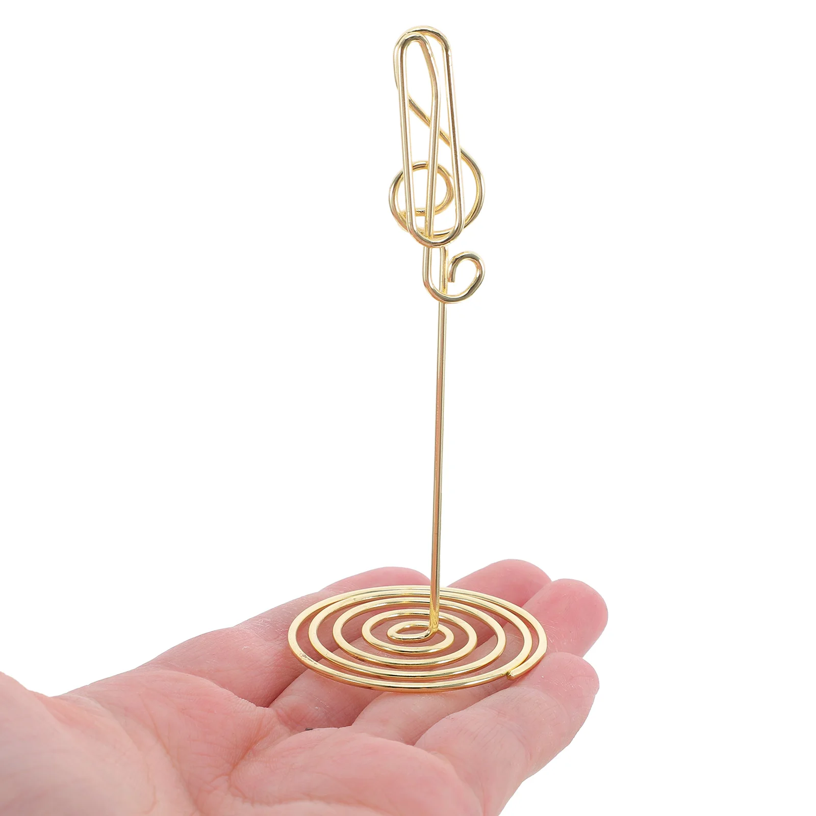 

12 Pcs Iron Creative Musical Note Card Holder Memo Clip for Photo Number Holders Number Seat Identification