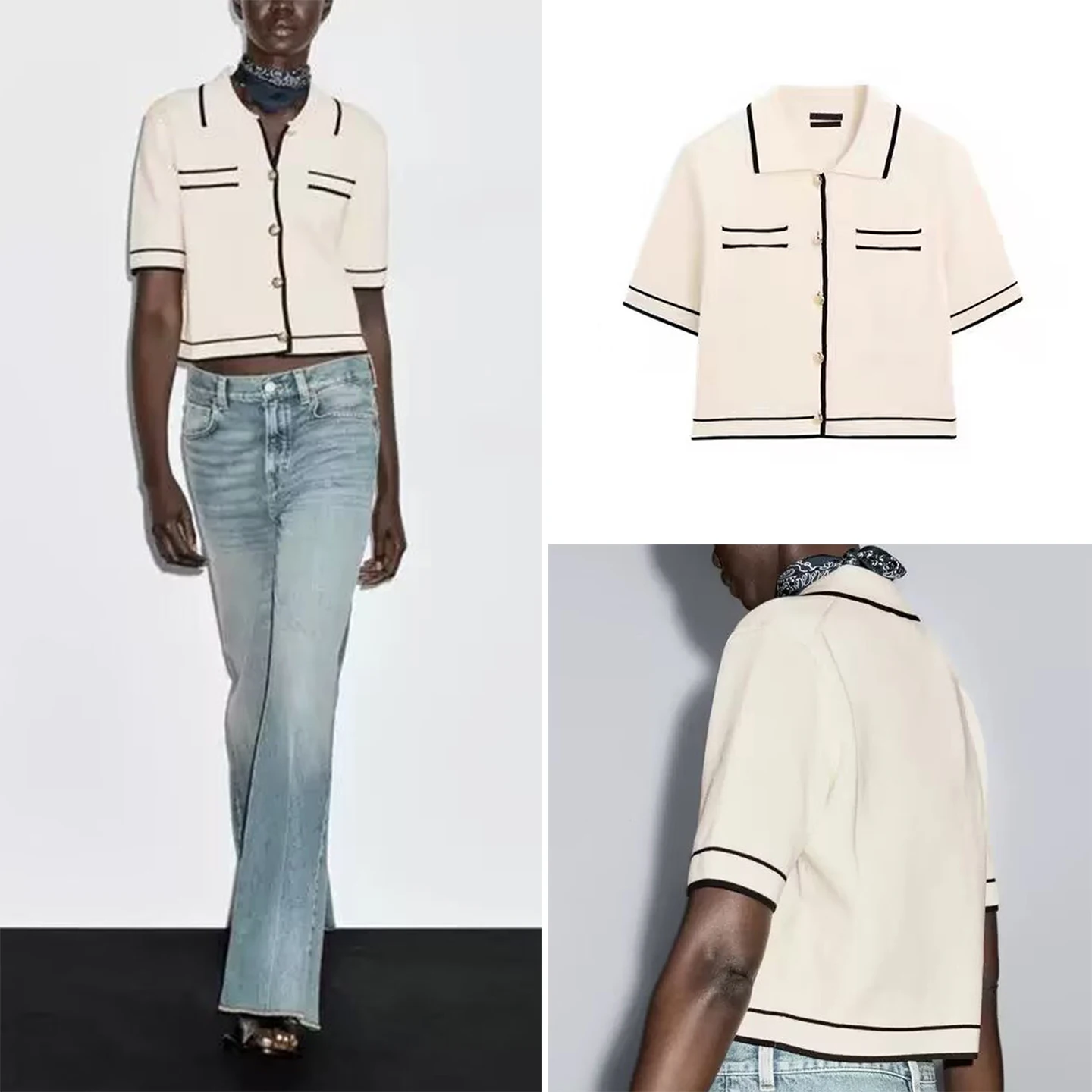 

Faionable Women's ort Sve P0L0 Collar T-irt Autumn 2025 New Arrival Z Casual Sle Stand Fit Ladies Top