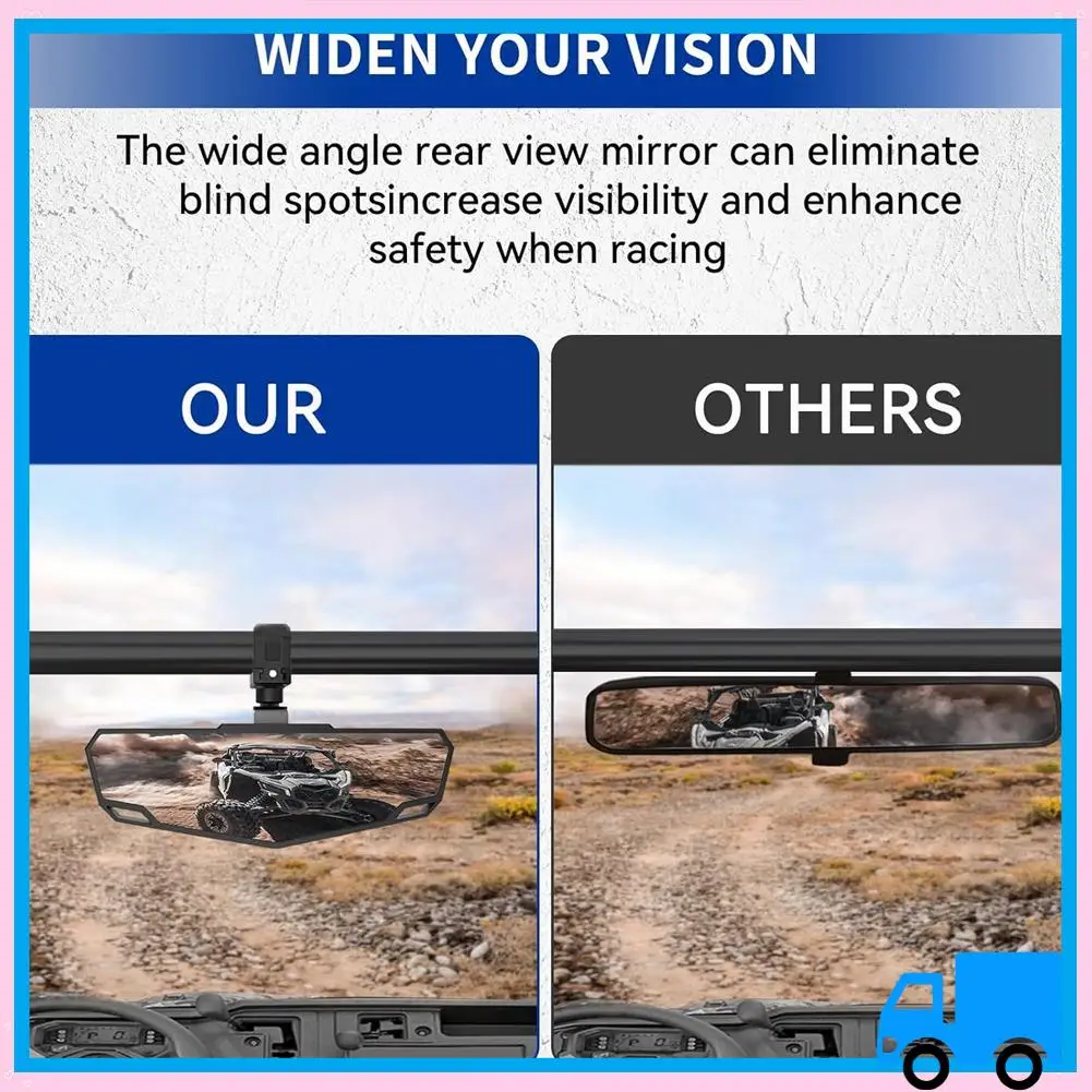 

Прочное зеркало заднего вида UTV для Polaris RZR Can Am Maverick Arctic Cat для 1,5–2,0 дюймов, круглая клетка, аксессуары для UTV