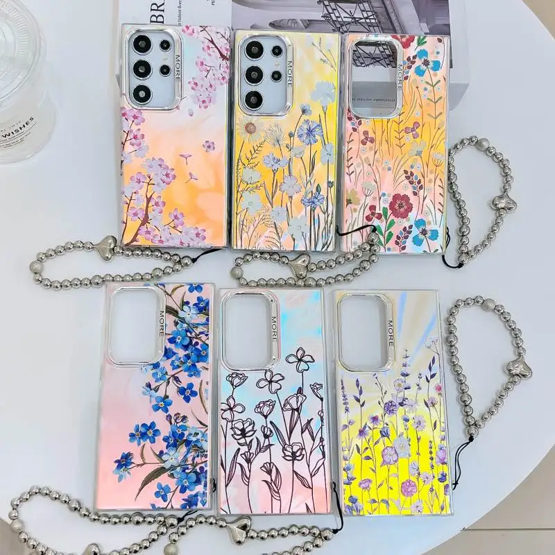 Frosted Gradual Colors, Laser Electroplate Cover for Samsung S24 Ultra, S23 Plus, S22, S21FE, A55, A35, A25, A15, Phone Cases