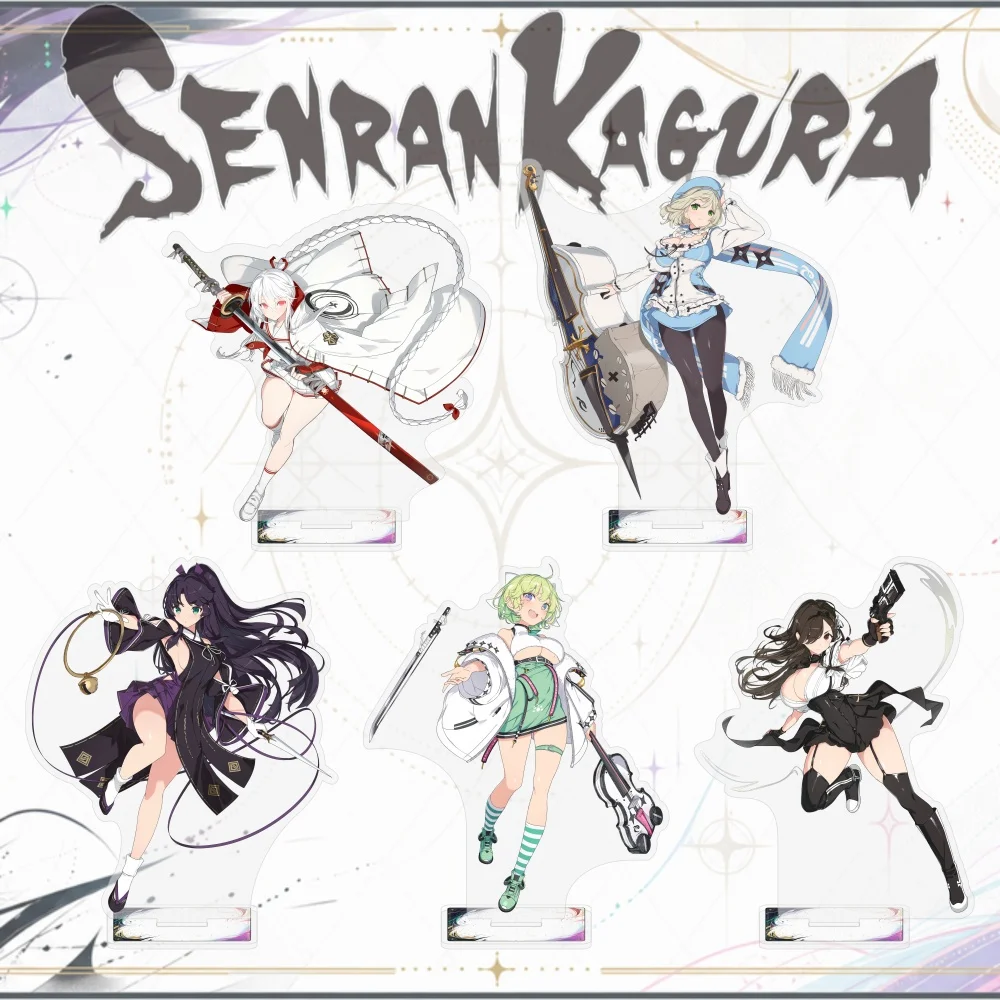 Senran Kagura Shinobi Nexus Anime Acrylic Standee Gekko Senko Benihime Figure Stand Model Board Collectible Desk Decor Keychain