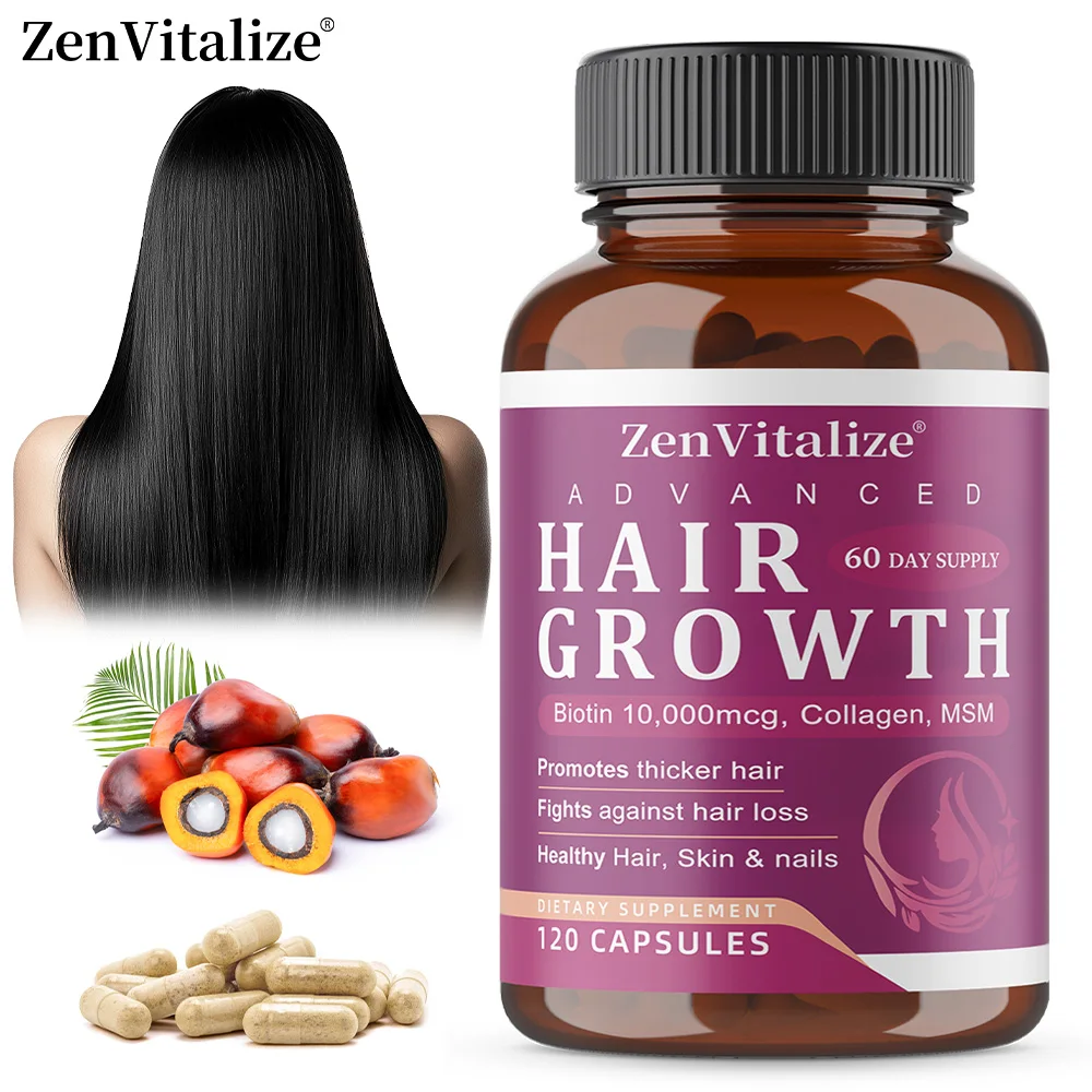 

Биотин и коллагеновая добавка - 000 мкг Биотин + бычий коллаген, поддерживает более толще, здоровый рост волос для женщин и мужчин